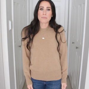 Jcrew NWT cashmere 100% Tan Sweater